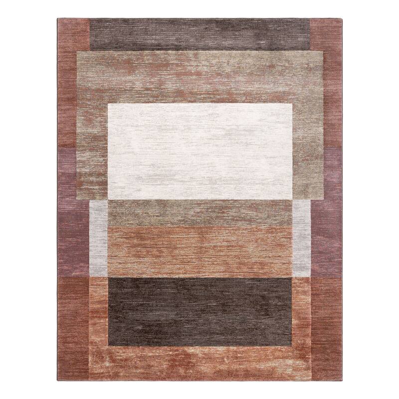 Gertmenian Blayne Polypropylene Modern Designer Geometric Floral Area Rug Collection - 7' 10" x 10' - Sutter - Rectangle