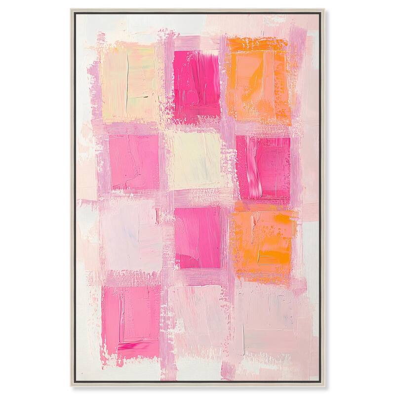 Color Squares I Canvas by Art Remedy - 30" x 45" - Silver