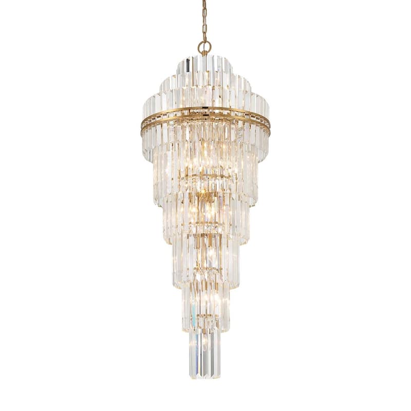 Crystorama Lighting Group HAY-1419 Hayes 31 Light 24" Wide Crystal - Aged Brass