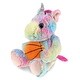 preview thumbnail 1 of 4, DolliBu Sitting Rainbow Unicorn Stuffed Animal with Basketball Plush - 10 inches