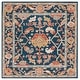 preview thumbnail 8 of 18, SAFAVIEH Handmade Metro Helly French Country Floral Wool Rug 6' Square - Navy/Red