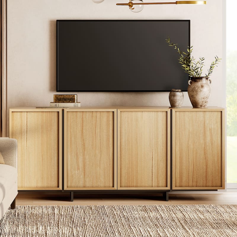 WAMPAT Buffet Cabinets, Modern Sideboard with Large Storage Space and T-Shaped Legs for Dinning Room, Kitchen