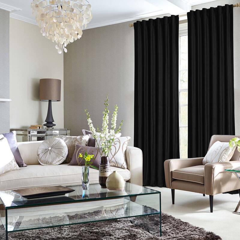Luxury Velvet Room Darkening Window Curtains - Solid Colors, 2 Panels