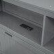 preview thumbnail 6 of 16, Wood Queen Size Platform Bed with LED Headboard, Charging Station and 2 Drawers