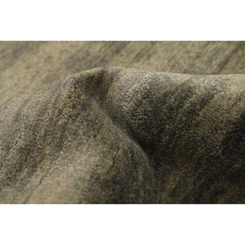 ECARPETGALLERY Hand-knotted Pak Finest Gabbeh Dark Green Wool Rug - 5'3 x 7'10