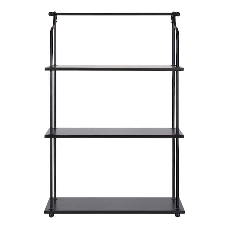 Kate and Laurel Walters Wood and Metal 3-tier Floating Shelf