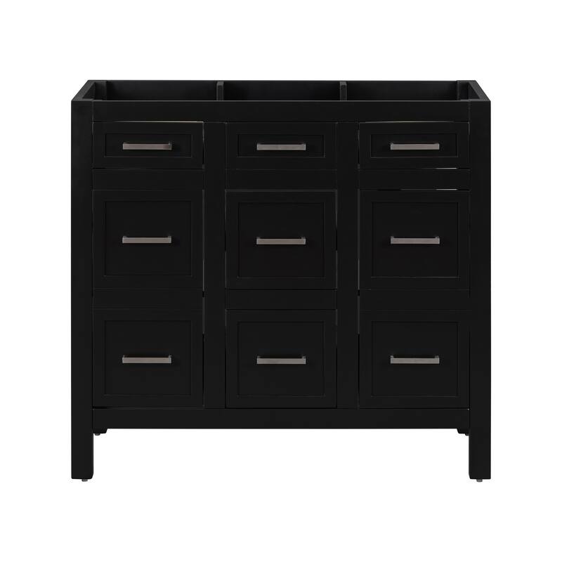 36 Inch Bathroom Vanity Cabinet with Resin Sink 4 Drawers 2 Doors