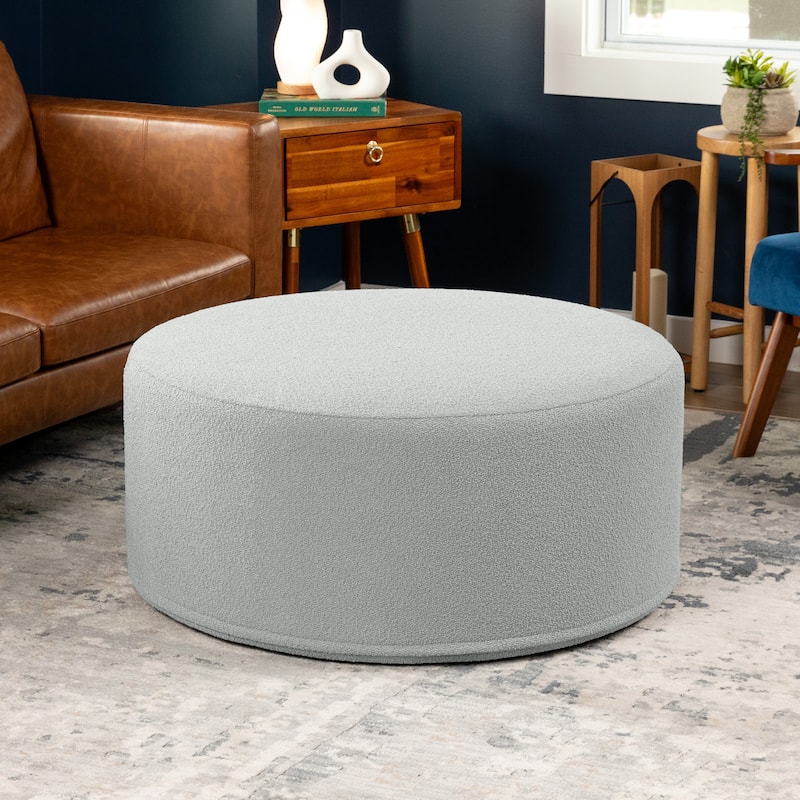 Jaxx Candler Round Couch Ottoman Large Coffee Table & Foot Rest