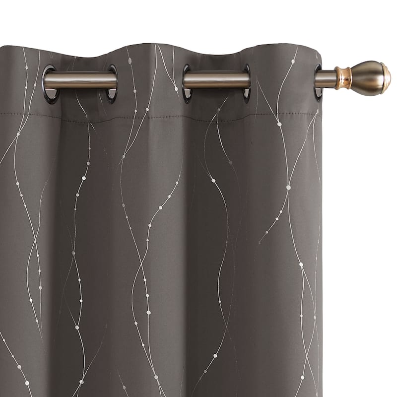 Deconovo Wave Line with Dots 42 Width Curtains Pair(2 Panel)