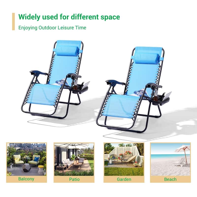 LIVOOSUN Zero Gravity Patio Chairs (Set of 2)