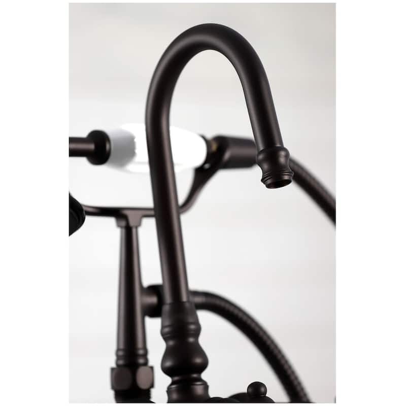 Kingston Brass Vintage Deck Mounted Clawfoot Tub Filler with Built-In
