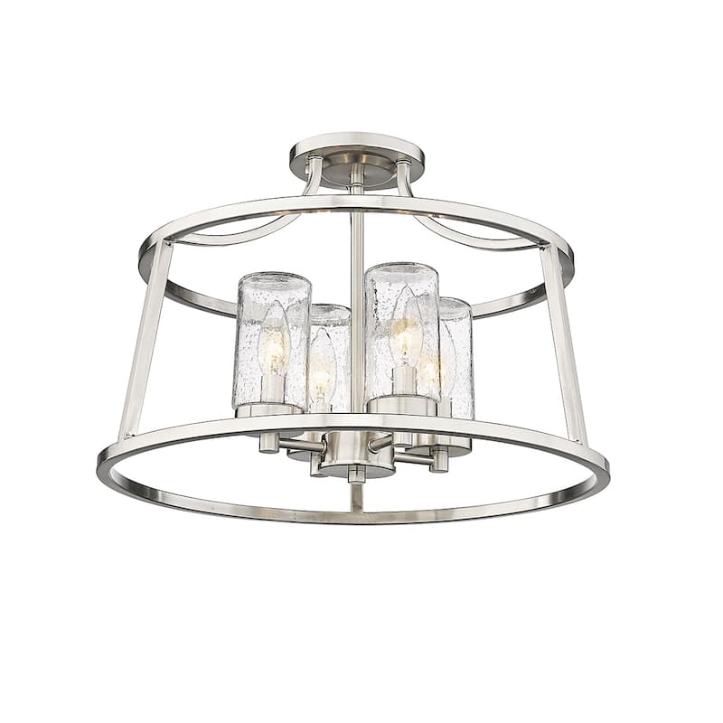 Millennium Lighting Errol 4 Light Semi-Flush with Clear Glass Shades