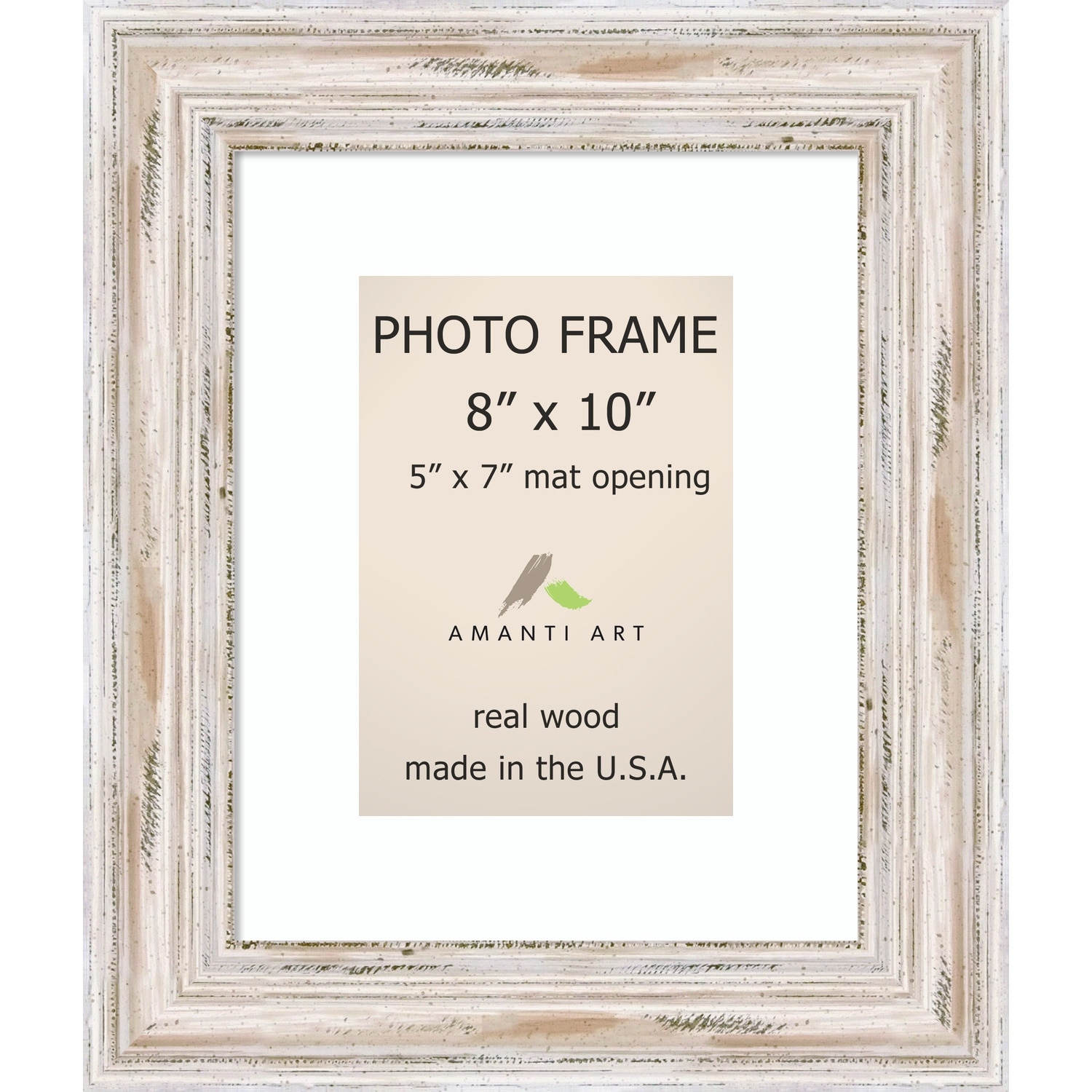 Alexandria Whitewash Photo Frame 8x8, Matted to 4x4' 11 x 11-inch - Bed  Bath & Beyond - 10078527