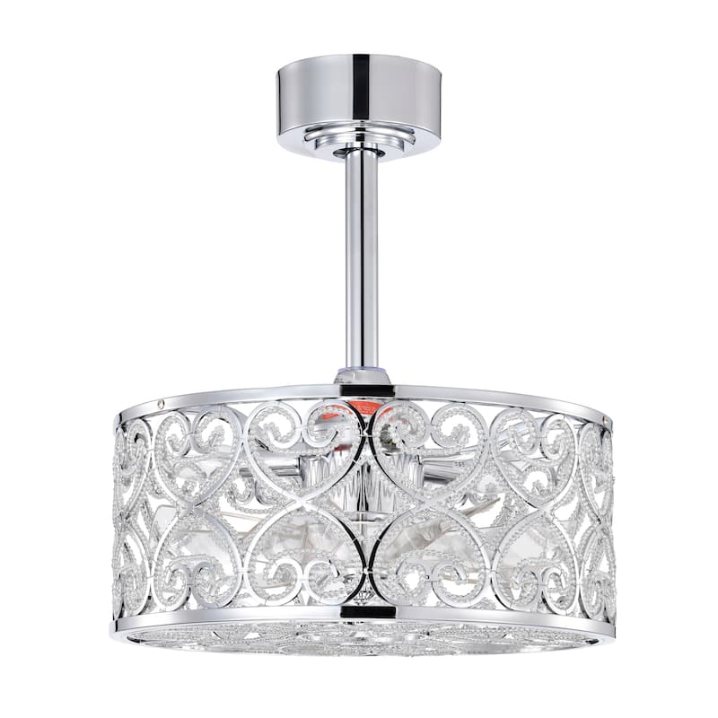 Sepp 16 Inch Chrome Polish Crystal Fandelier - N/A