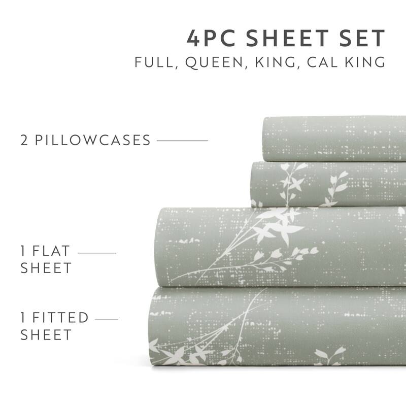 Delicate Details Patterned Ultra-Soft Bed Sheet Sets
