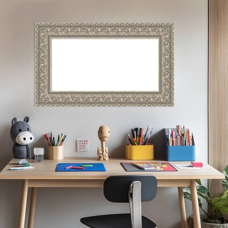 Sydney Silver Framed Dry Erase Magnetic Board