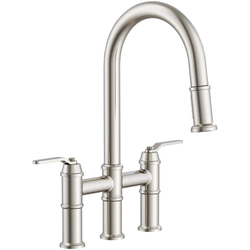 Gerber D434437 Kinzie 1.75 GPM Widespread Bridge Pull Down Kitchen - Stainless Steel