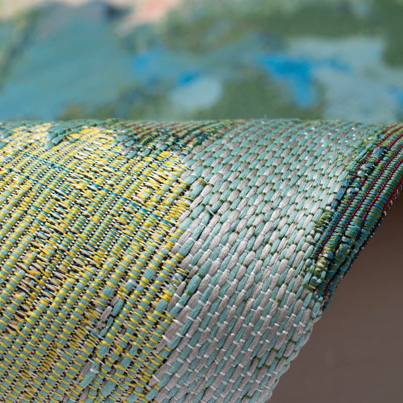 Liora Manne Marina Watercolor Pond Indoor/Outdoor Area Rug