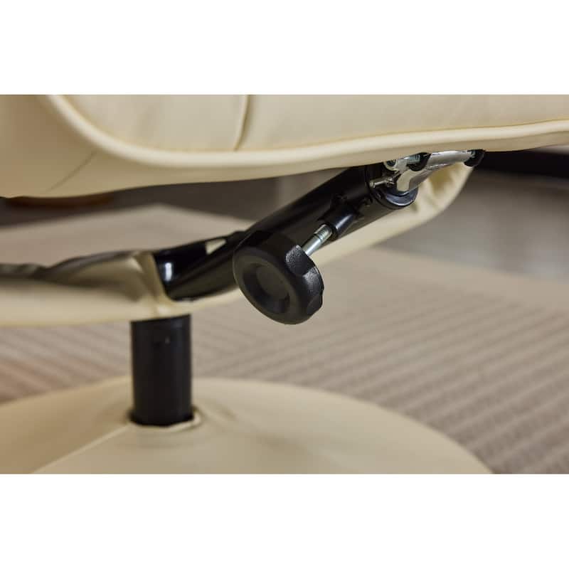 360° Swivel Massage Lounge Chair with 5-Point Vibration & Heated Seat