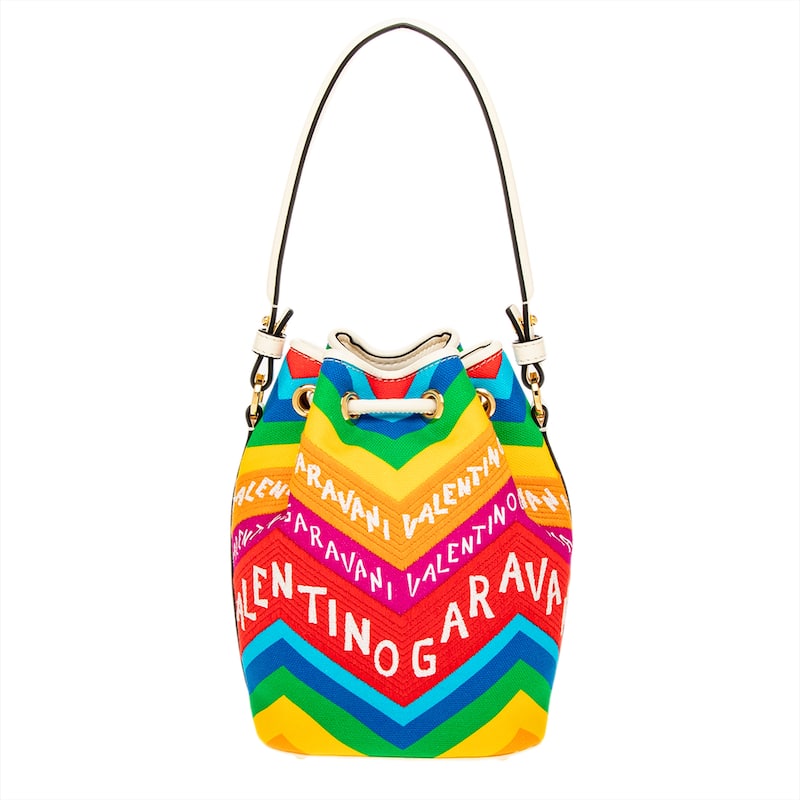 Valentino Logo Mini Bucket Bag