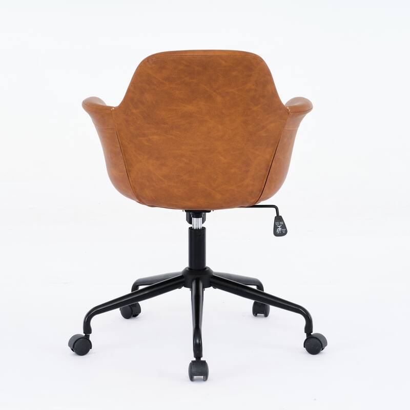 Minimalist Rolling Office Chair with Reclining Chassis, Adjustable Height, Ergonomic Design, and Extra Large Base