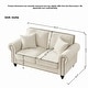 preview thumbnail 14 of 20, 63" Velvet Upholstered Sofa with Curved Armrests, Luxurious Accent Sofa Couch Loveseat with Nailheads
