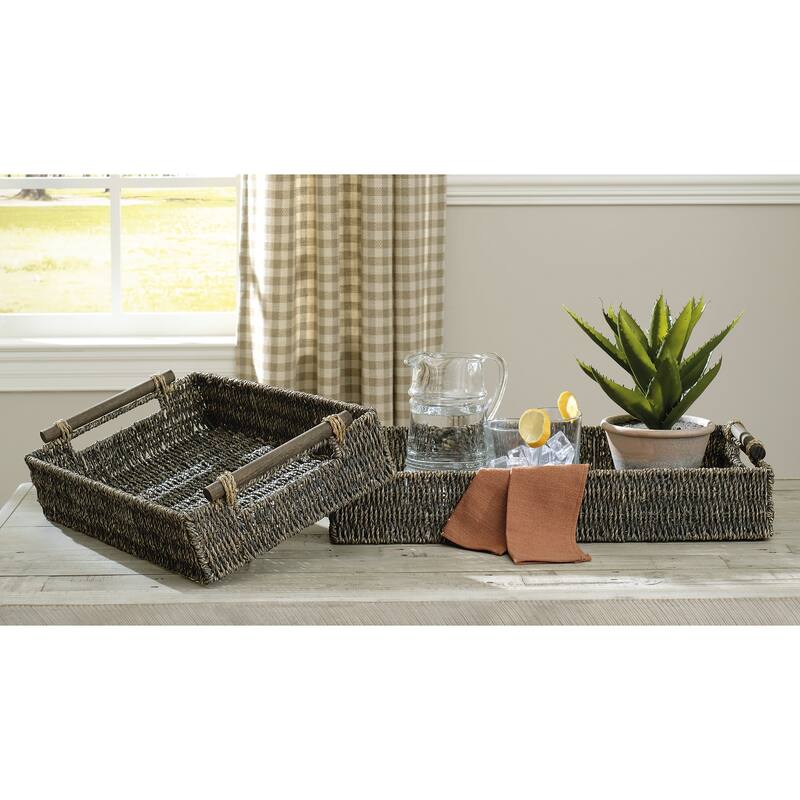Halima Tray Set, Set of 2 - Grey