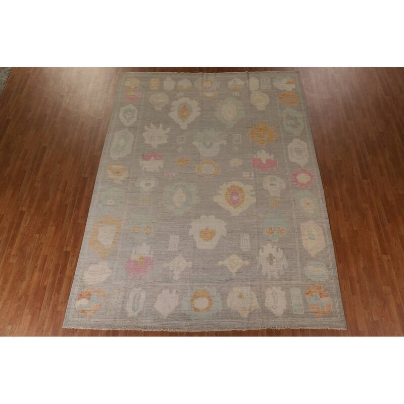 Handmade Oushak Turkish Area Rug Oriental Wool Carpet - 9'3"x 12'4"