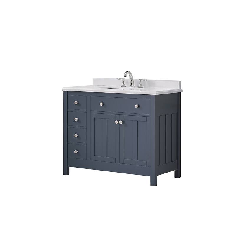OVE Decors Newcastle 42 in Undermount Single Sink Vanity with Marble Top
