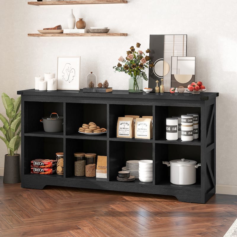 Moasis Farmhouse 6/8 Cube Bookcase Organizer Cubby Bookshelf Storage Cabinet