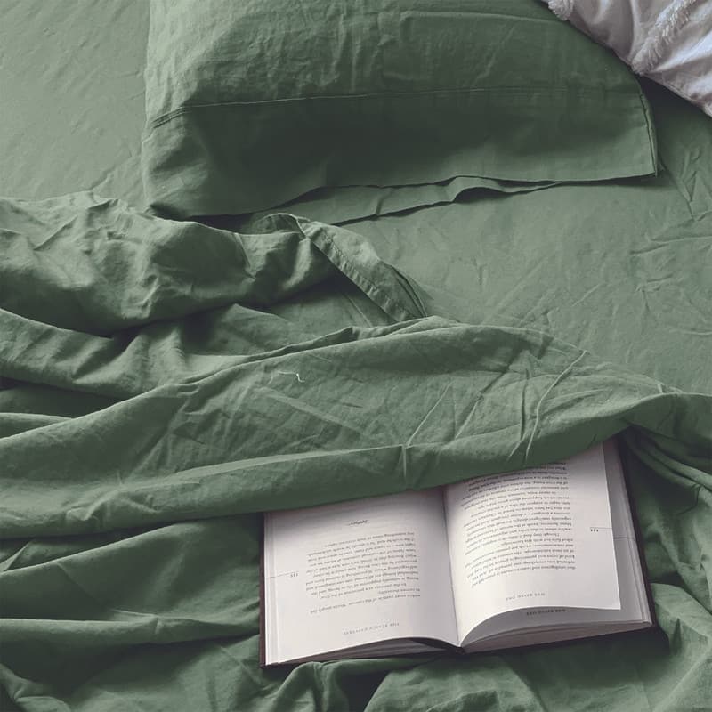 Laurel & Mayfair Linen Cotton Sheet Set, Green