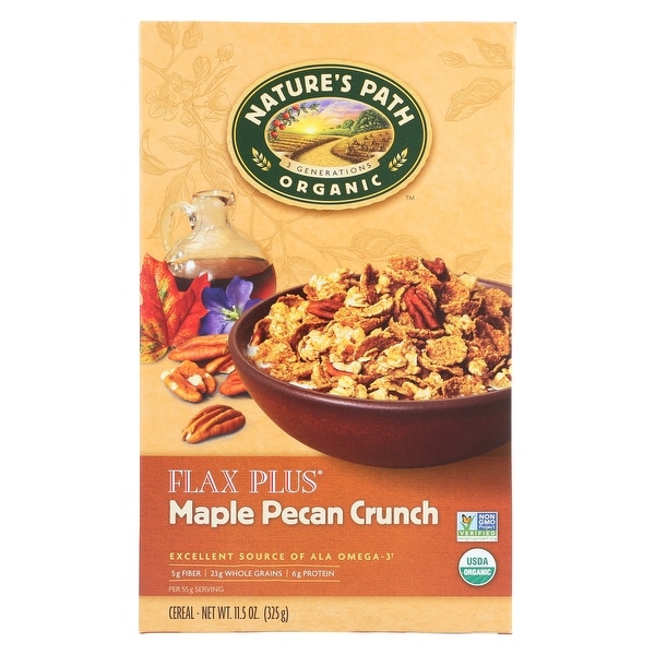 Nature's Path Maple Pecan Crunch - Flax Plus - Case of 12 - 11.5 oz.