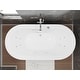 preview thumbnail 3 of 12, ANZZI Sofi 5.6 ft. Center Drain Whirlpool and Air Bath Tub in White