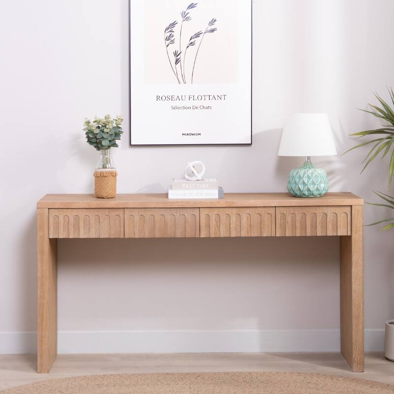 Modern Console Table with 4 Drawers