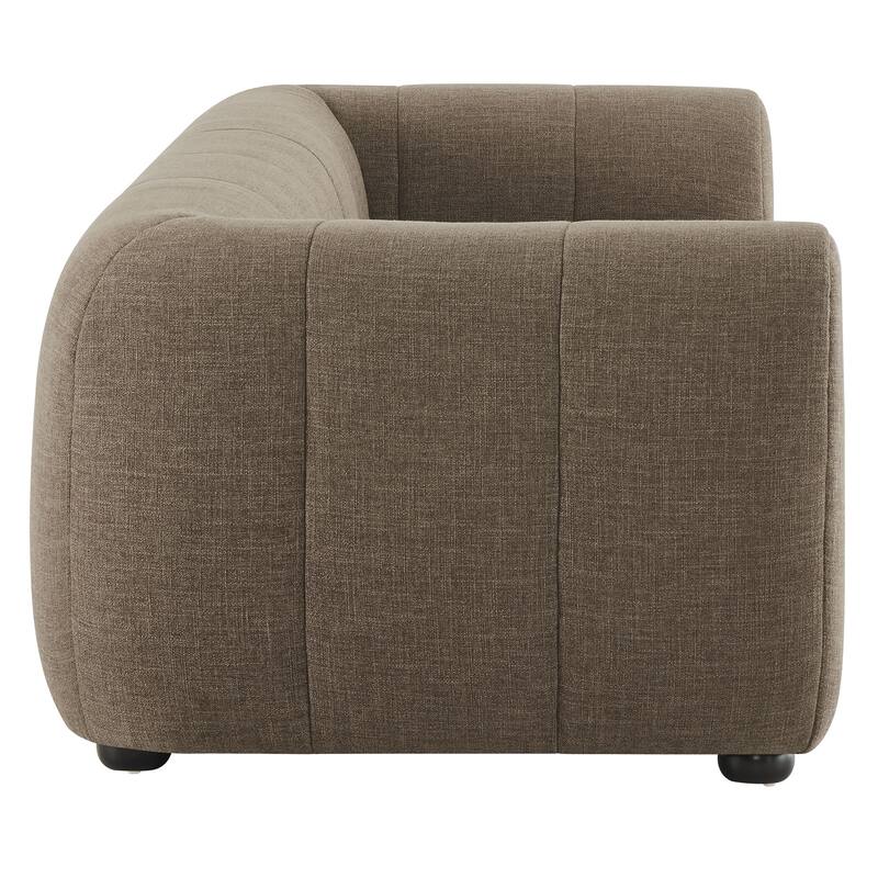 Liana Upholstered Fabric Sofa in Pewter