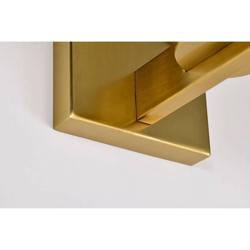 Royale 1 Light Vanity Burnished Brass Finish Ribbed White Glass - Burnished Brass