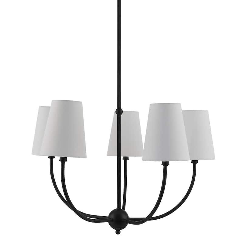 Livabliss Ponso Traditional Chandelier - 26"L x 26"W x 16"H - Black/White