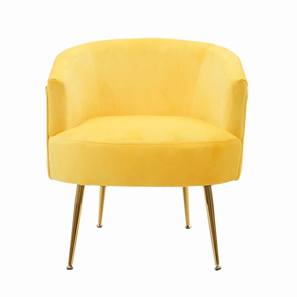 Yellow velvet sales tub chair