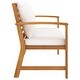 preview thumbnail 3 of 4, vidaXL Patio Bench 47.2" with Cream Cushion Solid Acacia Wood