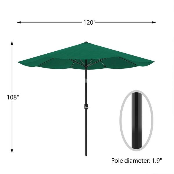 Shop Black Friday Deals On 10ft Patio Umbrella With Auto Tilt By Pure Garden Base Not Included On Sale Overstock 22814866