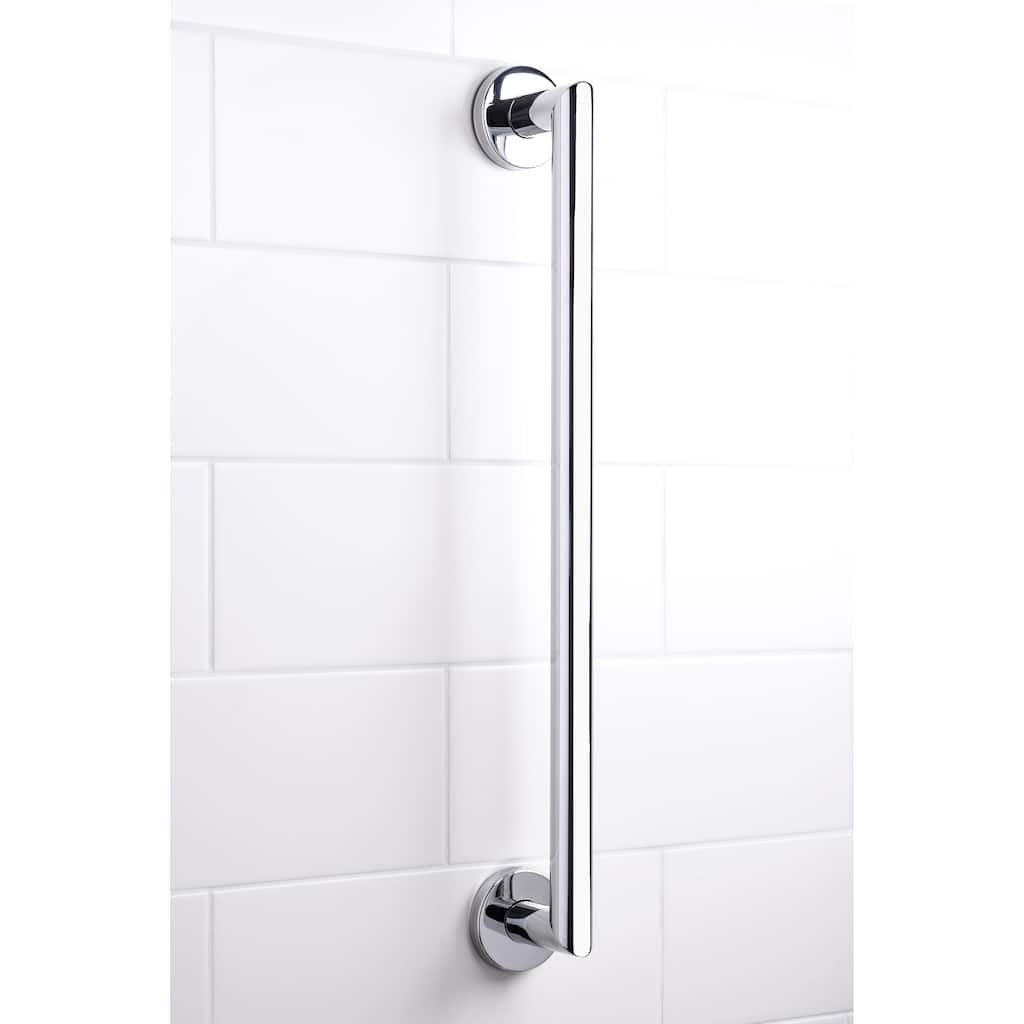 Croydex 23.6 Inch Modern Stainless Steel Grab Bar with Concealed Fittings, Chrome