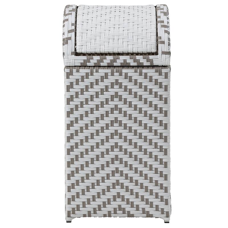 Alat Contemporary Wicker Outdoor Deck Storage Hamper by Furniture of America