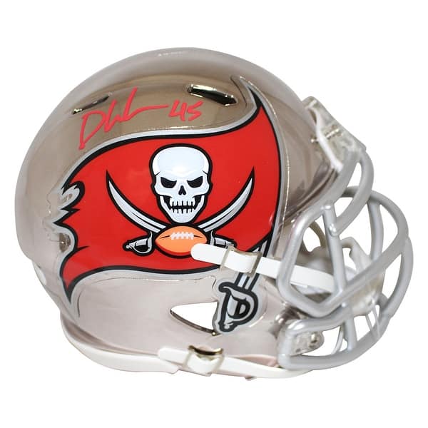 shop devin white autographed tampa bay buccaneers chrome mini helmet jsa black 5 x 8 overstock 29643637 overstock com