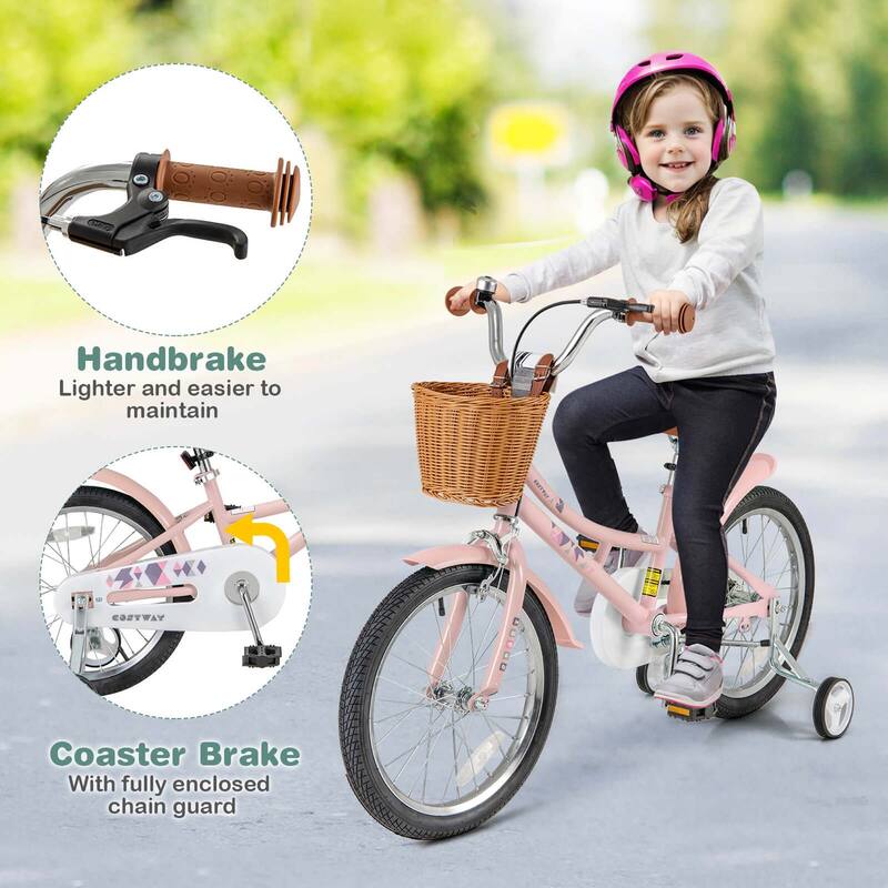 Costway 12"/14"/16"/18" Kids Bike with Height Adjustable Handlebar - See Details