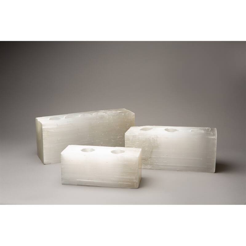 Selenite 5 Tealight Votive Holder- A