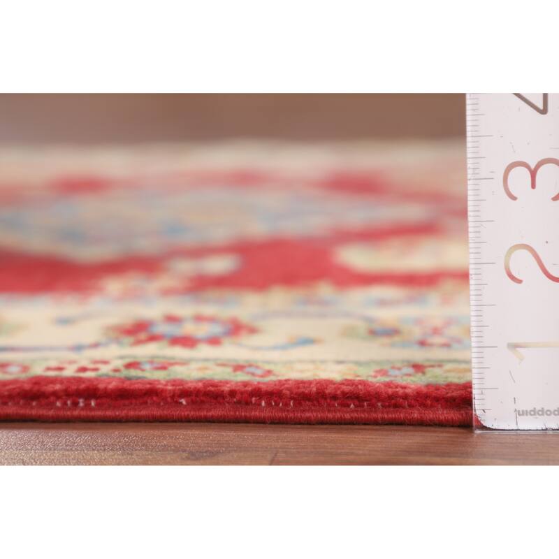 Traditional Red Kazak Accent Rug Handmade Wool Carpet - 3'2" x 4'11"