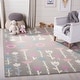 preview thumbnail 1 of 13, SAFAVIEH Handmade Kids Neziha Wool Rug 3' x 5' - Grey/Pink - Rectangle