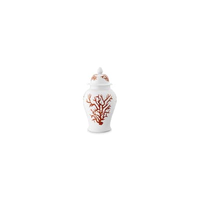 Temple Decorative Jar with Coral
