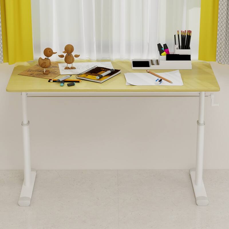 Adjustable compact design study desk suitable for children and adults - Beige