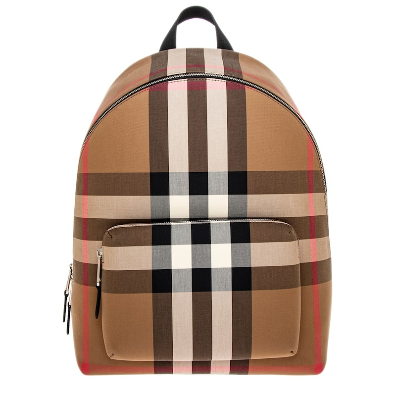 Burberry Jeff Check Canvas Backpack - Taupe Check